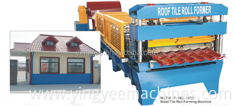 Most popular High efficiency glazed tile roof tile roll forming machine